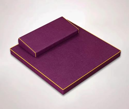 Large Meditation Mats,Meditation Meditation Mats, Futons, Household Folding, Thickened Fabrics, Coconut Palm, Kneeling Mats(Size:60x60cm(24x24inch),Color:Purple-1) - color: Purple-1, size: 60x60cm(24x24inch)