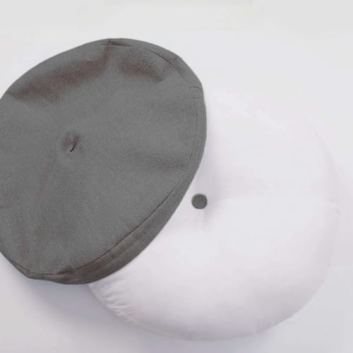 Large Round Meditation Floor Pillow, Thickened Comfortable, Washable Cotton Linen Cover, for Sitting Meditation, Yoga Living Room Tatami Floor Pillows & Cushions (Gray,Small)