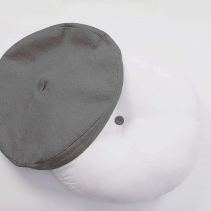 Large Round Meditation Floor Pillow, Thickened Comfortable, Washable Cotton Linen Cover, for Sitting Meditation, Yoga Living Room Tatami Floor Pillows & Cushions (Gray,Small)