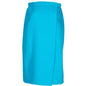 Women's Waffle Weave Spa Wrap - Lightweight, Breathable, One-Size-Fits-Most (29" Long) - color: Aqua Blue