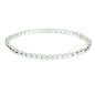 Keleny 4mm Natural Round Beads Gemstones Rock Crystal Stretch Bracelet 7 Inch Unisex - color: White Quartz