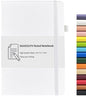 Notebook Journal, College Ruled Notebook Lined A5 160 Pages,Hard Cover Journals for Writing, Notebooks for Work Office School Women Men,5.7 inches x 8.4 inches(White) - color: White