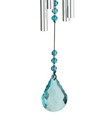 Regal Art & Gift Garden Crystal Chimes - Outdoor Decorative Metal Hanging Chime - Relaxing Sound for Yard, Patio, Porch or Garden - Blue