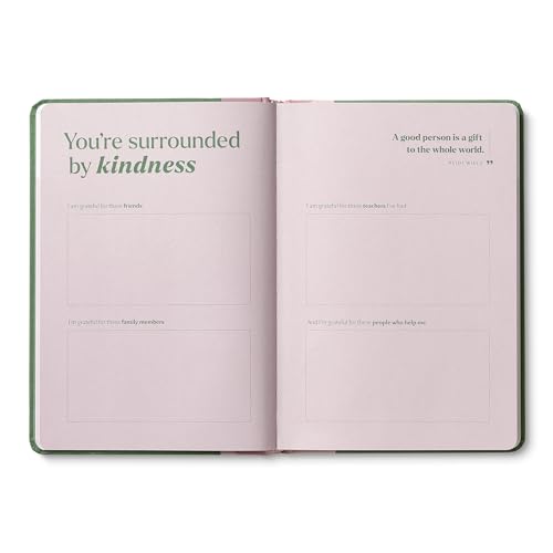 Compendium – Gratitude Every Day Guided Journal: A Daily Practice for Joy and Contentment – A 5-Minute a Day Personal Growth Notebook – An Inspiring Daily Journal for Forming New Habits - color: Gratitude Green