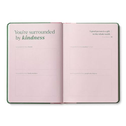 Compendium – Gratitude Every Day Guided Journal: A Daily Practice for Joy and Contentment – A 5-Minute a Day Personal Growth Notebook – An Inspiring Daily Journal for Forming New Habits - color: Gratitude Green