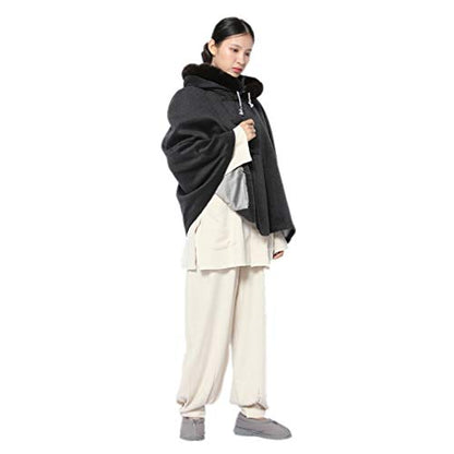 DGXIN Unisex Meditation Hooded Monk Cloak One Size Length 60cm - color: Dark Grey