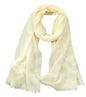 Women's Cotton Scarves Lady Light Soft Fashion Solid Scarf Wrap Shawl - color: Light Yellow