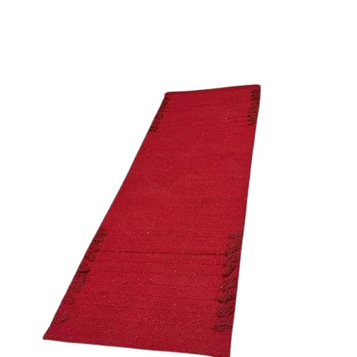 Generic Handcraft Antique Modern Red Yoga Mat Cotton Meditation Mat For Unisex Yoga Fitness Prayer.