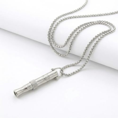 Breathing Easy Necklace, Mindfulness Breathing Stainless Steel Pendant for Stress Relief, Anxiety Management & Smoking Cessation Aid, Intricate Engraving for Men Women - color: Cylindrical Rotating Fidget Ring-Sliver