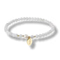 Morchic 4mm Natural Gemstone Beads Stretch Bracelet for Women, With Freshwater Pearls, Energy Gem Birthday Gift for Her 7.2” - color: Moonstone