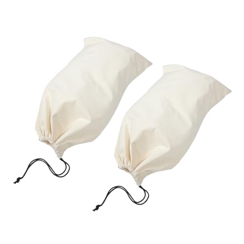 ibasenice 2pcs Large Capacity Drawstring Storage Bags Canvas Dust-Proof Bags for Clothes and Blankets Travel Organizer Pouch for Home and Moving