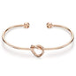 PAVOI 14K Gold Plated Forever Love Knot Infinity Bangle Bracelets for Women | Gold Bangle Bracelet for Women - color: Rose Gold