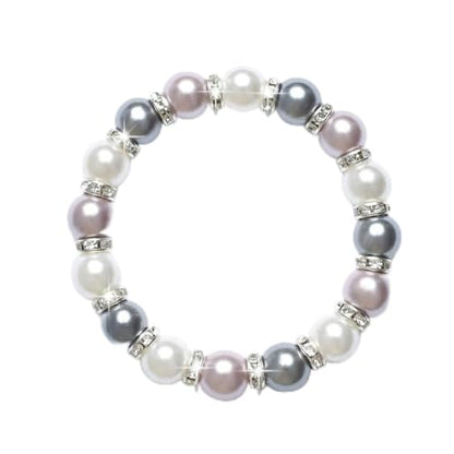 Healing Bracelet For Women Anxiety Crystal Bracelet Chakra Beaded Bracelets Rose Quartz Crystals And Healing Stones Yoga Bead Bracelet Calming Stretch Bracelet Stress Relief Gifts For Women - color: Silver-Shell Bead