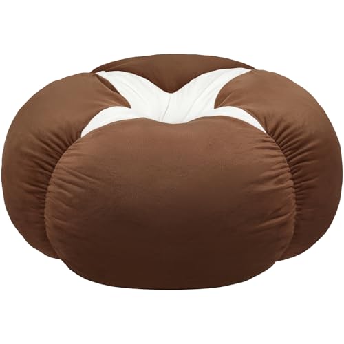Extra Large Shiitake Mushroom Floor Cushion Pillow – Plush Floor Cushion for Sitting & Activities, for Reading, Gaming, Meditation & Home Decor – Cute Round Plush Chair Cushion.60cm/23.6Inch - style: Shiitake