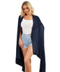 Tencel Cashmere Shawl Wraps for Women,Pashmina Stole Airplane Travel Wool Scarf Blanket Wrap Lightweight UPF 50+ - color: Navy
