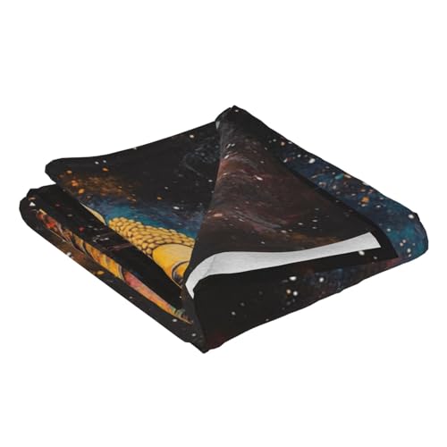 Meditating Monk Portrait Blanket,Double-Sided Fleece With Zen Artwork,Hypoallergenic & Lightweight,Perfect For Yoga Practitioners,Spiritual Gift,Suitable For Beds,Sofas And Offices 40x50 Inch