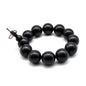Zen Dear Unisex Natural Ebony Wood Buddhist Prayer Bead Necklace Bracelet Tibetan Prayer Mala Beaded Black - style: 20mm 12beads