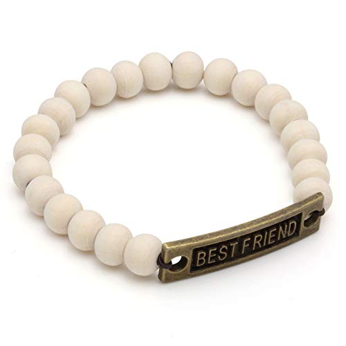 5 Pcs Wood Beads Bracelet for Friendship Distance Bracelet Wristband Best Friends