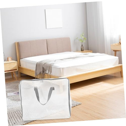 Large Capacity Portable Folding Storage Bag for Clothes Blankets and Quilts Durable and Material with Smooth Zipper for Moving and