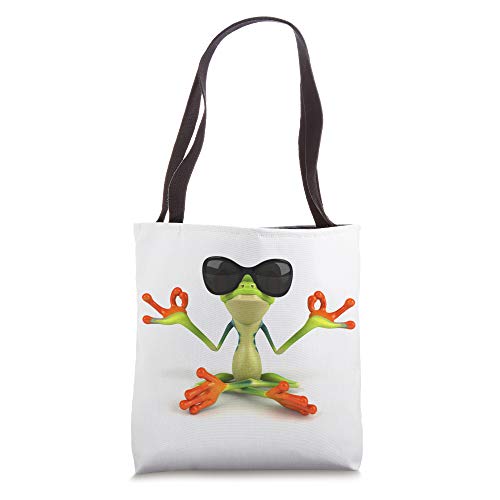 Zen Frog Meditating-Meditation Gift Ideas-Mindfulness Gifts Tote Bag