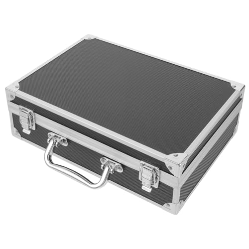 Portable Aluminum Alloy Briefcase with Padded Interior for Safe Storage of Instruments and Tools Lightweight Design for Easy Transportation for Office and Home Use