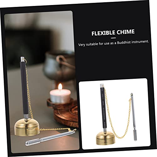 Telescopic Buddha Chime Instrument Portable Meditation Accessory for Temple Use Smooth Surface Lightweight Safe for Prayer and Rituals