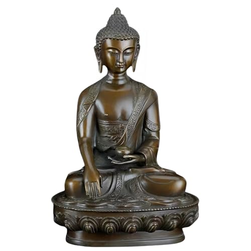 8.3IN/21CM Bronze Shakyamuni Buddha – Handcrafted Lost-Wax Cast Meditation Statue, Sacred Artwork for Zen Altars, Luxury Homes & Meaningful Spiritual Gifts - color: 8.3in Shakyamuni