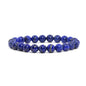 Justinstones Gem Semi Precious Gemstone 8mm Round Beads Stretch Bracelet 7 Inch Unisex - color: Natural Lapis Lazuli