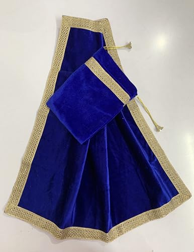 SMMS Spiritual Velvet Table Cloth Altar Tarot Spread (Blue, Medium- 61cm*61cm/ 24inch*24inch) - color: Blue, size: Medium- 61cm*61cm/ 24inch*24inch