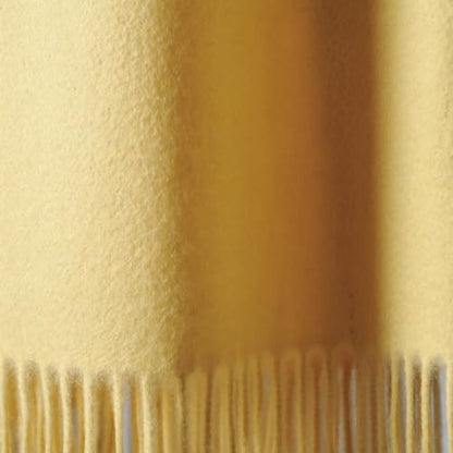 CUDDLE DREAMS Premium Cashmere Throw Blanket with Fringe, Luxuriously Soft (Yellow) - color: Yellow