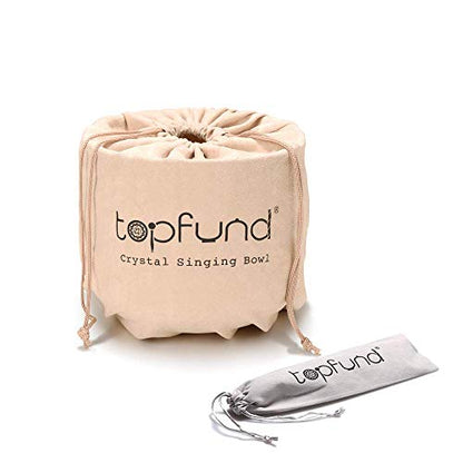 TOPFUND Violet A# Note Crystal Singing Bowl Pineal Chakra 8 inch with Heavy Duty Carrying Case and Suede Mallet - color: Violet A# Note, size: 8 inch