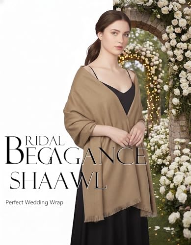 Shawl Wraps for Women Pashmina Shawls and Wraps for Evening Dresses Large Soft Scarf Winter Scarf Wedding Shawl… - color: Bronze