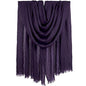 Women Summer Scarfs Large Long Lightweight Linen Beach Gauze Shawl Wrap 75”×43” - color: Purple