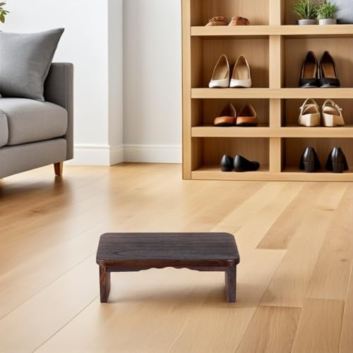 Cabilock Meditation Kneeling Stool Solid Wood Zen Prayer Bench Small Wooden Kneeler Stool for Home and Temple Sitting and Kneeling Practice