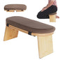 Foldable Meditation Stool with Cushion, Bamboo Yoga Bench with 5° Tilt, Ergonomic, Portable & Sturdy, Supports 397 lbs, Removable Velvet Cover, Seiza, Floor & Prayer Seat, Easy Clean (Coffee) - color: Coffee