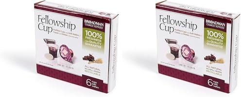 Broadman Church Supplies Pre-filled Communion Fellowship Cup, Juice and Wafer Set, 6 Count (Pack of 2) - size: 6 Count (Pack of 2)