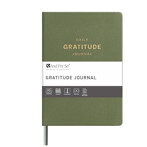 And Per Se Gratitude Journal – 5 Minute Daily Practice for Women with Prompts & Quotes – Undated Mindfulness & Happiness Notebook (Olive Green) - color: i.Olive Green
