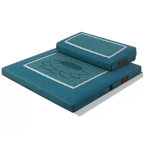 BRAGUE Meditation Cushion, Coconut Silk Meditation Cushion Sitting Cushion, Lotus Meditation Kneeling Cushion for Adult Meditation Accessories(Blue,80 * 80cm)