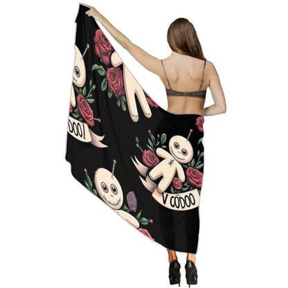 Fashion Travel Swimwear Bikini Wrap All Seasons Chiffon Scarf Beach Yarn Shawl - color: Color970