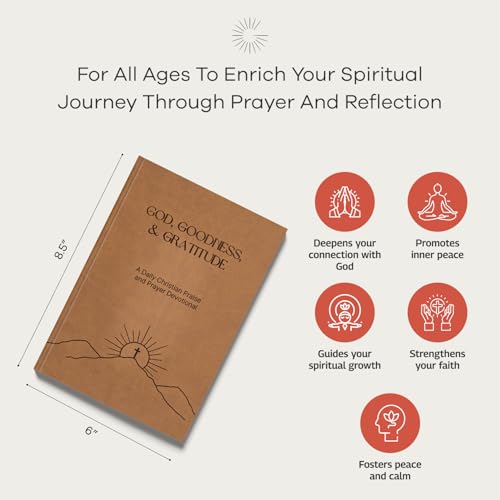 Gratitude Gifted Christian Prayer Journal - Light Brown with 5-Minute Guided Gratitude Journal - Sage for Men & Women