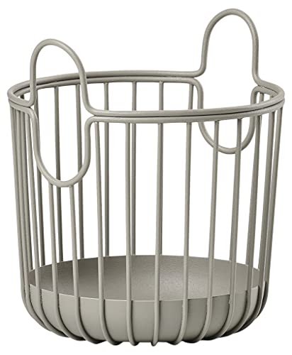 Zone Denmark Inu Basket - Stylish and Functional Storage for Kitchen, Bathroom, Children's Room, and Home Office - Powder-coated steel - 4.1" x 5.3" inches - X-Small - Taupe - color: Taupe