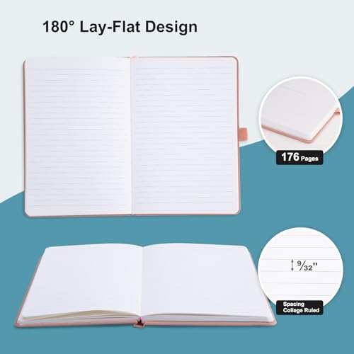 Comix 4 Pack Lined Journal Notebooks and Gratitude Journal for Women Men