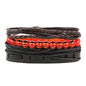 HZMAN Wrap Bracelets Men Women, Hemp Cords Wood Beads Ethnic Tribal Bracelets, Leather Wristbands - style: Red Onyx Stone