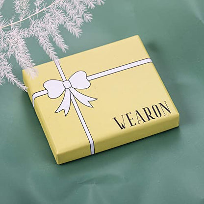 WEARON Gold Bracelet for Women 14K Gold Plated Snake Herringbone Figaro Cuban Bead Paperclip Cable Box Chain Simple Jewelry - style: Bead Chain 2.9mm
