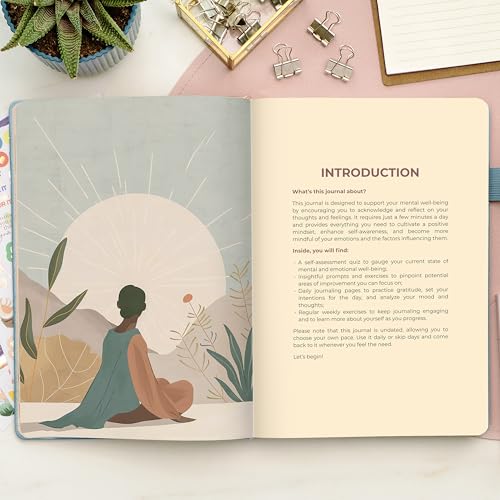 Clever Fox Inner Peace Journal – Guided Stress & Anxiety Relief Journal with Prompts – Healing & Self-Discovery Notebook for Women & Men (Aquamarine) - color: Aquamarine