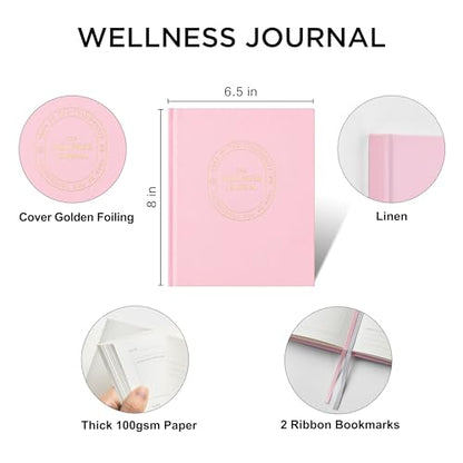 &And Per Se Wellness Journal, Self Care & Daily Journal for Women, Mental Health Planner with Habit Tracker, Diet & Goals, Undated, Gift-Ready (Blush) - color: E-Blush