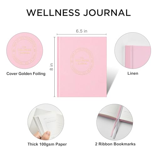 &And Per Se Wellness Journal, Self Care & Daily Journal for Women, Mental Health Planner with Habit Tracker, Diet & Goals, Undated, Gift-Ready (Blush) - color: E-Blush