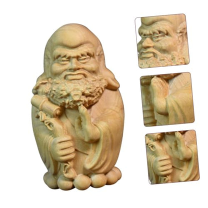 ORFOFE Buddha Garden Statue Stylish Wooden Decor Japanese Style Home Adornment Tabletop Craft