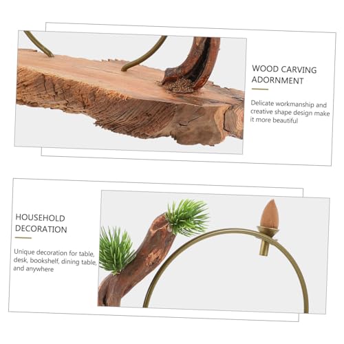 GLEAVI Retro Style Zen Root Carving Ornaments Wooden Carving Artware for Home Decor Aesthetic Desk Decorations