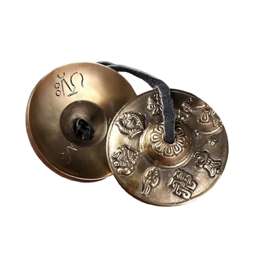 Tibetan Cymbals Bell, Relaxing Spiritual Sound 6.5cm, Meditation Ritual Instrument, Yoga Cymbals Bell, Traditional Spiritual Chime, For Adults, Family, Friends, Holiday